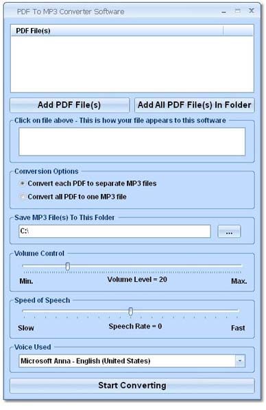 All You Like | PDF To MP3 Converter Software